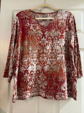 Chico’s V-neck Pullover Top Sz 3-12/14